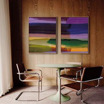 Lilac Over Green Set of Two