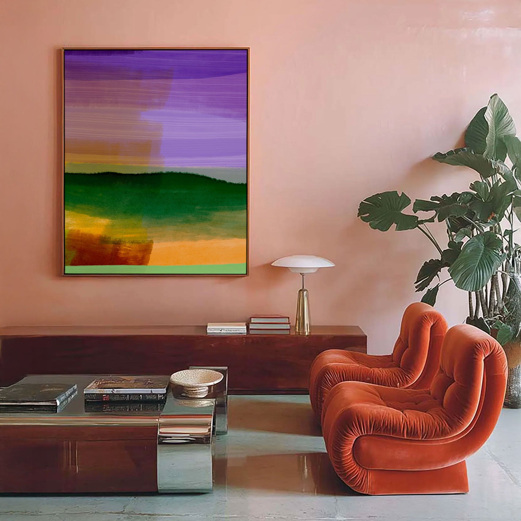 Lilac over Green Portrait