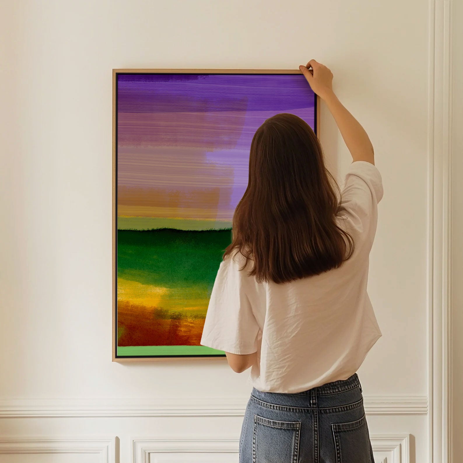 Lilac over Green Portrait